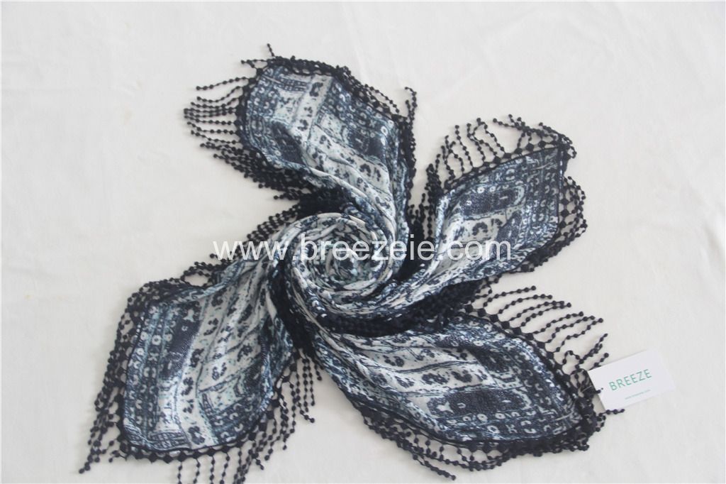 Look Perfectly Classy With Selecting Perfect Office viscose print scarf