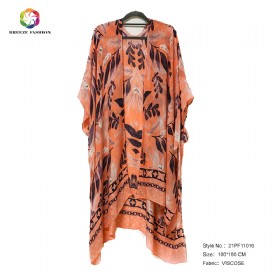 New fashion viscose printing poncho 21PF1016