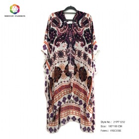 New fashion viscose printing poncho 21PF1252