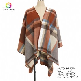 New fashion shawl 21JY003-BROWN-1