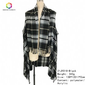 New fashion shawl 21JY018-Black-1