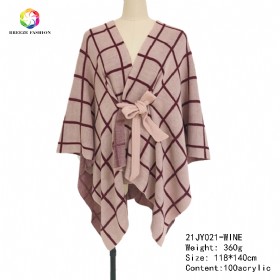 New fashion shawl 21JY021-WINE-1