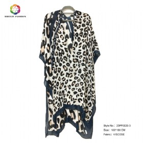 New fashion viscose printing poncho 23PF0020-3