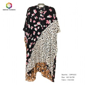 New fashion viscose printing poncho 23PF0023