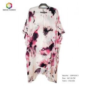 New fashion viscose printing poncho 23PF0030-2